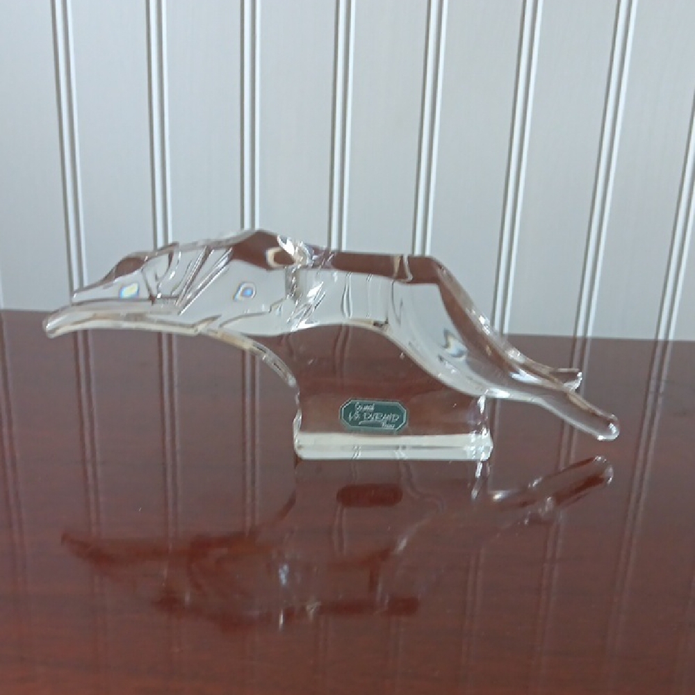 J. G. Durand Crystal Running Greyhound